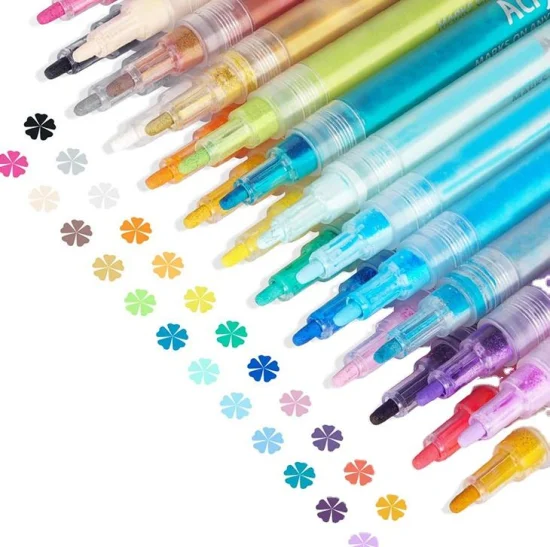Marqueur de couleur d'eau de brosse multicolore utilisé pour le dessin d'artiste d'enfants
