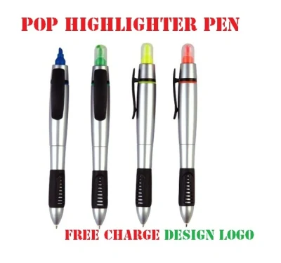 Stylo surligneur multicolore avec logo imprimé (2054B), stylo surligneur cadeau promotionnel