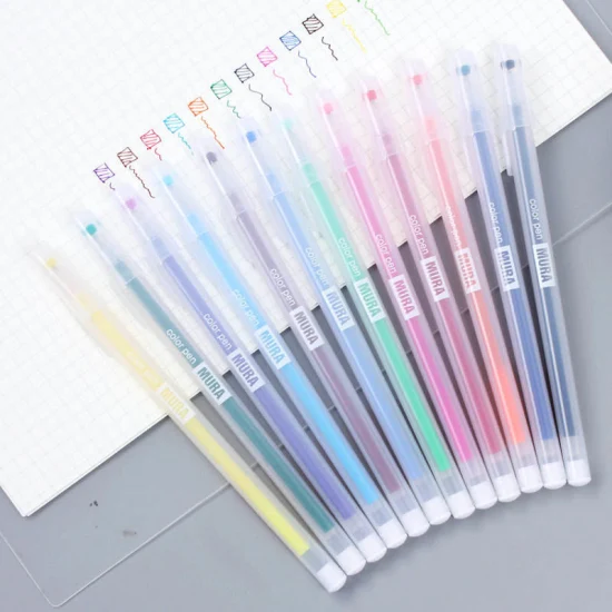 Stylo Gel couleur Macaron pour étudiants, fournitures de papeterie, stylo à bille 0.5mm, encre noire