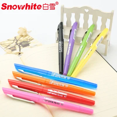 Snowhite Fineliner stylos marqueurs fournitures scolaires pour enseignants et étudiants couleurs de mode assorties 12CT