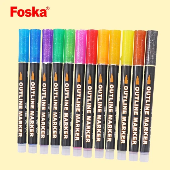 Foska Art dessin contour Fineliner stylos marqueurs de couleur